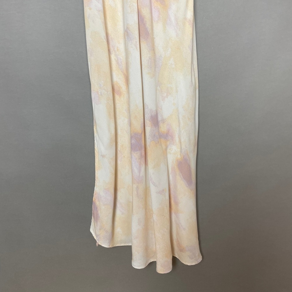 A New Day Slip Dress Pale Tie Dye Cream Purple Size Large Women Midi Side Slits - Picture 6 of 13